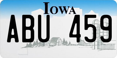 IA license plate ABU459