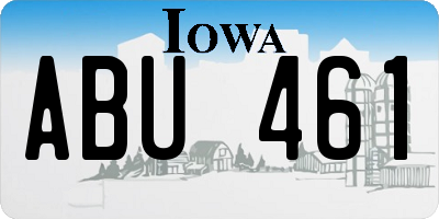 IA license plate ABU461