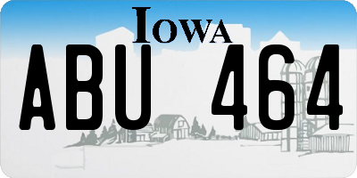 IA license plate ABU464