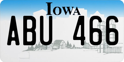 IA license plate ABU466