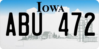 IA license plate ABU472