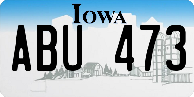 IA license plate ABU473