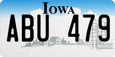 IA license plate ABU479