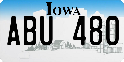 IA license plate ABU480