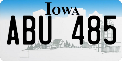 IA license plate ABU485