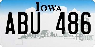 IA license plate ABU486