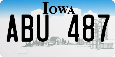 IA license plate ABU487