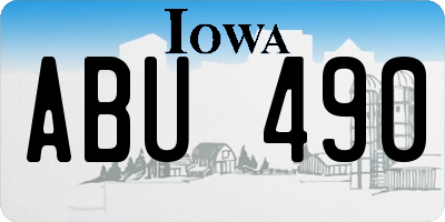 IA license plate ABU490