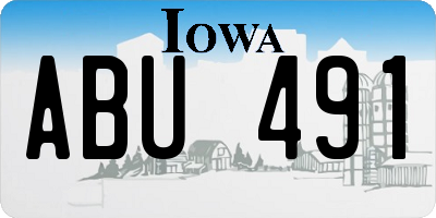 IA license plate ABU491