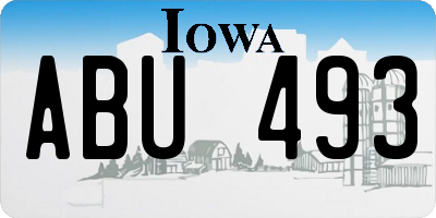 IA license plate ABU493