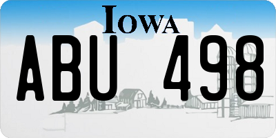 IA license plate ABU498