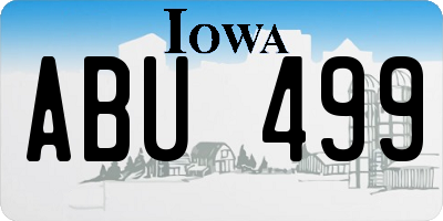 IA license plate ABU499