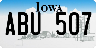 IA license plate ABU507