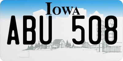IA license plate ABU508