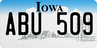 IA license plate ABU509