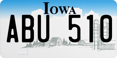 IA license plate ABU510