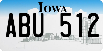IA license plate ABU512