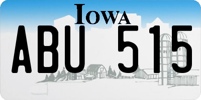 IA license plate ABU515