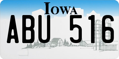 IA license plate ABU516