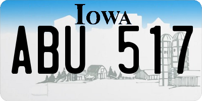 IA license plate ABU517