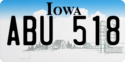 IA license plate ABU518