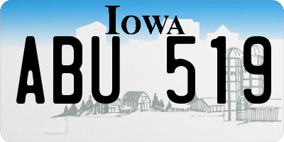 IA license plate ABU519