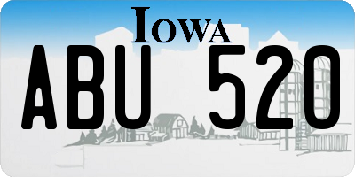 IA license plate ABU520
