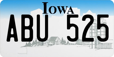 IA license plate ABU525