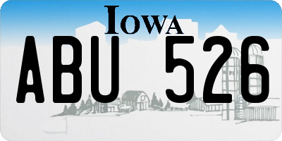 IA license plate ABU526