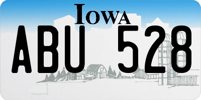 IA license plate ABU528