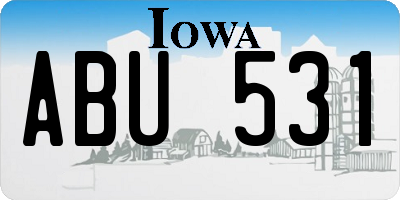 IA license plate ABU531