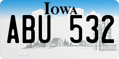 IA license plate ABU532