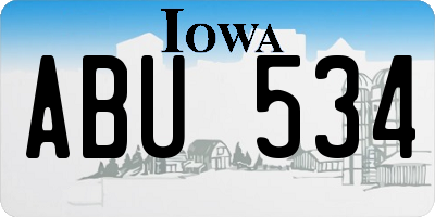 IA license plate ABU534