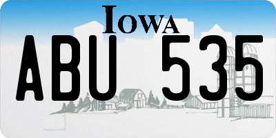 IA license plate ABU535