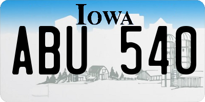 IA license plate ABU540