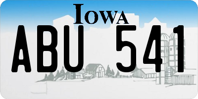 IA license plate ABU541
