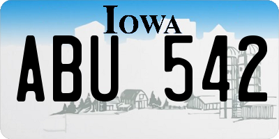 IA license plate ABU542