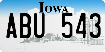 IA license plate ABU543