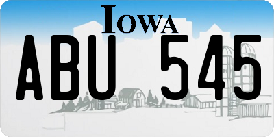 IA license plate ABU545