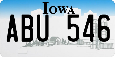 IA license plate ABU546