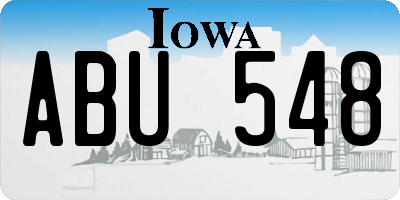 IA license plate ABU548