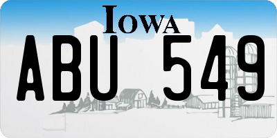 IA license plate ABU549
