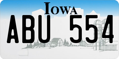 IA license plate ABU554