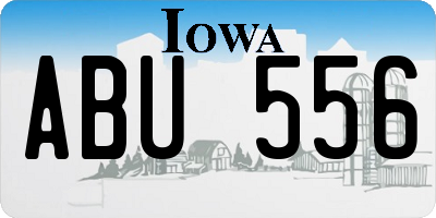 IA license plate ABU556