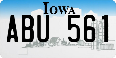 IA license plate ABU561