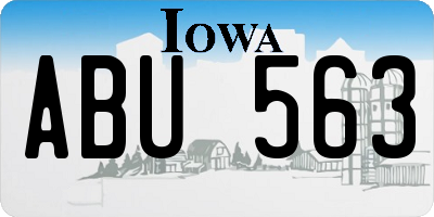 IA license plate ABU563