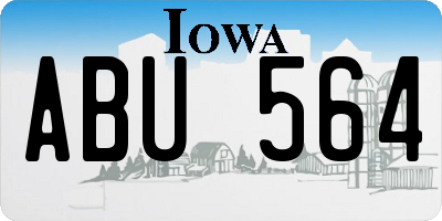 IA license plate ABU564