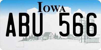 IA license plate ABU566