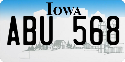 IA license plate ABU568
