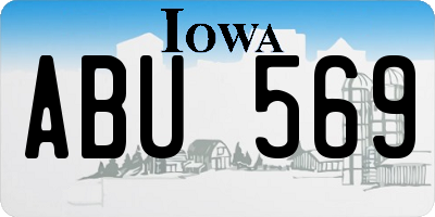 IA license plate ABU569
